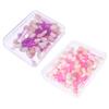 ABOOFAN 100pcs Double-ended Eye Shadow Applicators Non-latex Sponge Tips Soft Cosmetic Makeup Brushes for Travel Parties Daily Use with Pink Purple Handles in Rectangular Boxes view 1