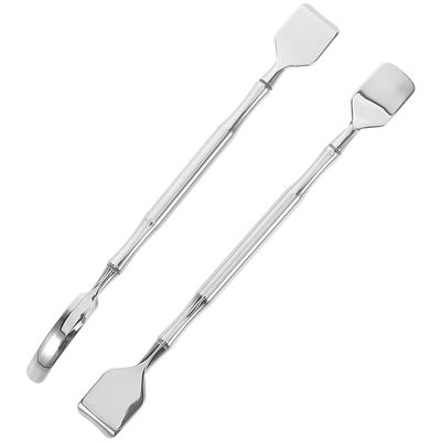 ABOOFAN 2pcs Stainless Steel Spatula Precision Facial Skin Scraper Tools for Pimple Extraction and Face Cleaning Suitable for All Skin Types and Genders Reusable Applicator