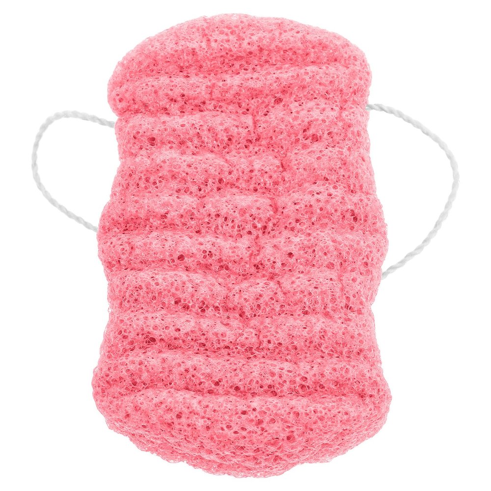 OSALADI Red Konjac Bath Sponge Soft Exfoliating Body Brush Gentle Back Scrubber for Deep Cleansing Shower Use Family-Friendly Sponge Pouf Suitable for Boy Girl Adults and Seniors