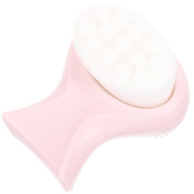 ABOOFAN Double-Sided Facial Cleansing Brush with Soft Silicone Bristles Gentle Exfoliating Face Scrubber for Women Skin Care Tool for Makeup Removal and Deep Pore Cleaning Pink