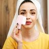 ABOOFAN Double-Sided Facial Cleansing Brush with Soft Silicone Bristles Gentle Exfoliating Face Scrubber for Women Skin Care Tool for Makeup Removal and Deep Pore Cleaning Pink view 4