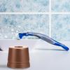 OSOLADY Manual Razor Holder Aluminum Stand Rose Gold Sturdy Small Shaving Razor Storage Base for Bathroom Countertops Portable Men Grooming Organizer view 2