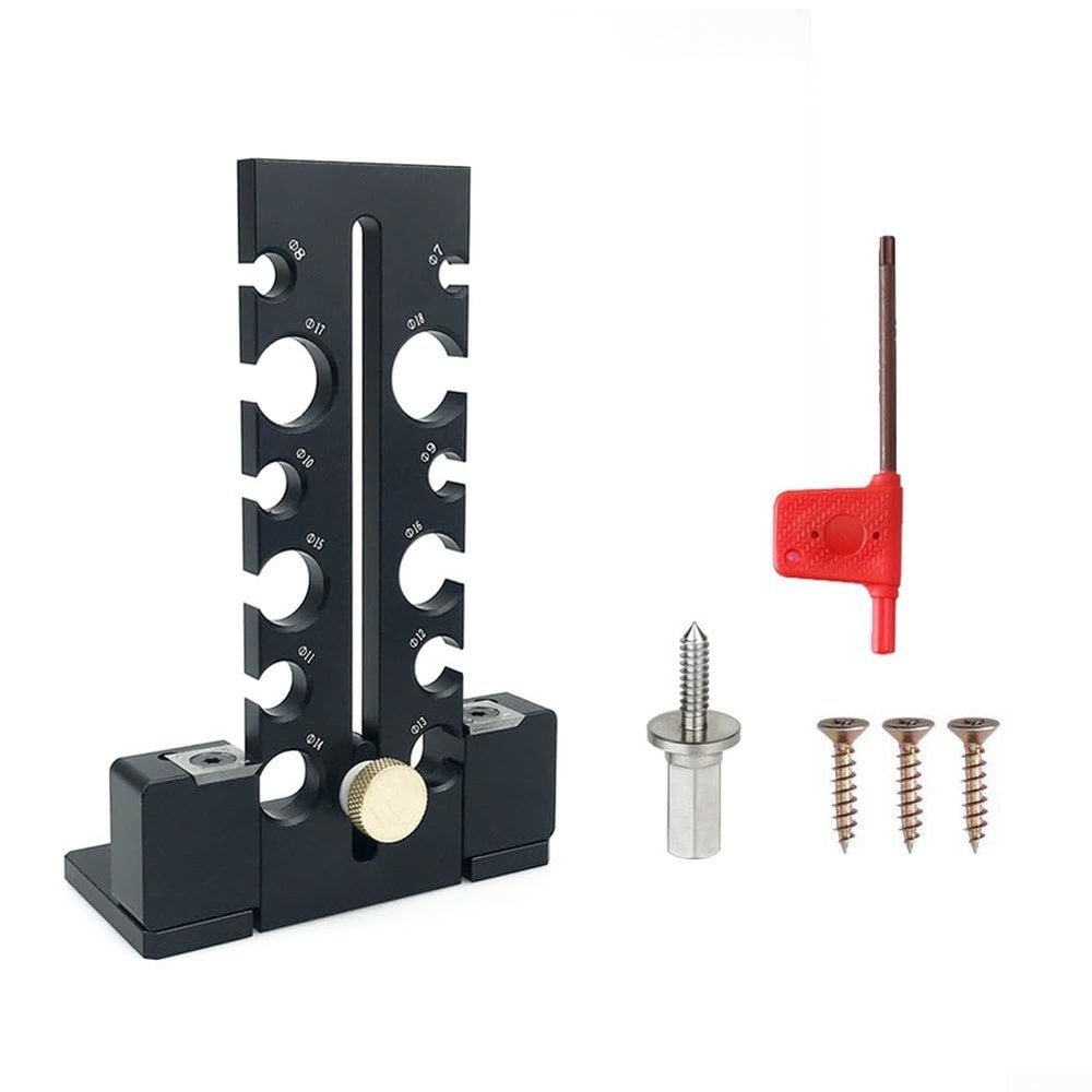 1 Set Electric Drill Car Round Bar Auxiliary Tool, Precision Tenon Nail Forming Tool, Adjustable & for Durable for Woodworking(black)
