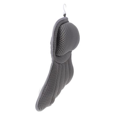 ABOOFAN Mesh Bathtub Pillow with Powerful Suction Cups Fish Tail Shape Spa Cushion for Neck and Back Support Non-Slip Lightweight Bath Headrest for Family Hotels Beauty Salons Grey