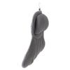 ABOOFAN Mesh Bathtub Pillow with Powerful Suction Cups Fish Tail Shape Spa Cushion for Neck and Back Support Non-Slip Lightweight Bath Headrest for Family Hotels Beauty Salons Grey view 1