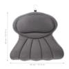 ABOOFAN Mesh Bathtub Pillow with Powerful Suction Cups Fish Tail Shape Spa Cushion for Neck and Back Support Non-Slip Lightweight Bath Headrest for Family Hotels Beauty Salons Grey view 2