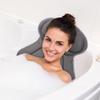 ABOOFAN Mesh Bathtub Pillow with Powerful Suction Cups Fish Tail Shape Spa Cushion for Neck and Back Support Non-Slip Lightweight Bath Headrest for Family Hotels Beauty Salons Grey view 4