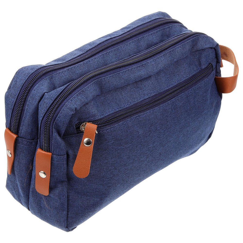 ABOOFAN Men's Travel Toiletries Bag Large Capacity Wash Organizer with Wet Dry Separation Compact Portable Nylon Storage for Traveling