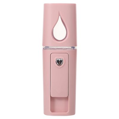Ipetboom Portable Mini Face Steamer Handheld Facial Steamer Humidifier for Skin Cleansing Moisturizing and Refreshing USB Rechargeable Mist Sprayer for Home and Salon Use Pink
