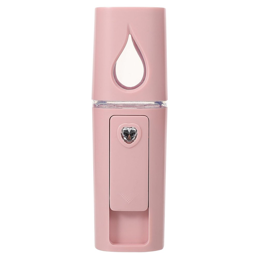Ipetboom Portable Mini Face Steamer Handheld Facial Steamer Humidifier for Skin Cleansing Moisturizing and Refreshing USB Rechargeable Mist Sprayer for Home and Salon Use Pink