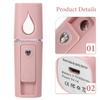 Ipetboom Portable Mini Face Steamer Handheld Facial Steamer Humidifier for Skin Cleansing Moisturizing and Refreshing USB Rechargeable Mist Sprayer for Home and Salon Use Pink view 3