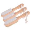 Ipetboom 3pcs Double-Sided Foot Scrubber Brush with Pumice Stone and Natural Bristles for Shower Use Hard Skin Remover Foot Care Tool for Pedicures and Exfoliating Dead Skin view 1