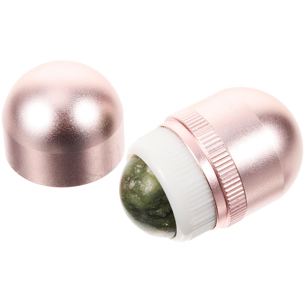 ABOOFAN Portable Jade Face Roller for Women Detachable Facial and Eye Massage Tool Enhances Skin Absorption Pink Beauty Stick for Puffiness Relief and Skincare