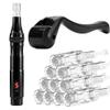 2IN1 Face Derma Rmaroller Rmapen +12Parts Titanium Facial Skin Face Body for Men Women Cosmetic Beauty Instrument (Black 2) view 1
