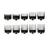 10Pcs Black Plastic Hair Clipper Limit Comb for Men Barber Hair Trimmer Cutting Guide Replacement Attachment Salon Styling Tools(10pcs Black) view 1