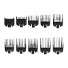 10Pcs Professional Hair Clipper Limit Guide Comb Trimmer Guards Attachment 1.5-25mm Universal Haircut Tool Clipper Limit Combs(10pcs Black) view 1