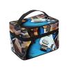 GDSHJKLW Cosmetic Bags For Women, Large Capacity Travel Makeup Bag Organizer Storage Waterproof Toiletry Pouch With Zipper And Carry Handle Magic Electric Guitar Music Portable Cosmetic Bag view 2