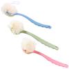 ABOOFAN 3pcs Double-Sided Bath Shower Brush with Long Curved Handle for Deep Exfoliating and Skin Massaging Non-Slip Design for Men and Women Random Color Random Color view 1