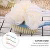 ABOOFAN 3pcs Double-Sided Bath Shower Brush with Long Curved Handle for Deep Exfoliating and Skin Massaging Non-Slip Design for Men and Women Random Color Random Color view 2