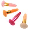 ABOOFAN 4Pcs Makeup Powder Puff with Handle for Loose Powder Foundation Soft Silky Texture and Fluffy Cosmetic Applicators for Natural Finish and Easy Cleaning view 1