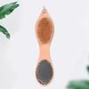 TOVINANNA Wooden Pedicure File Double-Sided Foot Scrubber Callus Remover with Pumice Stone and Bristle Brush for Exfoliating Dead Skin and Cracked Heels at Home Spa view 3