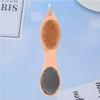 TOVINANNA Wooden Pedicure File Double-Sided Foot Scrubber Callus Remover with Pumice Stone and Bristle Brush for Exfoliating Dead Skin and Cracked Heels at Home Spa view 4