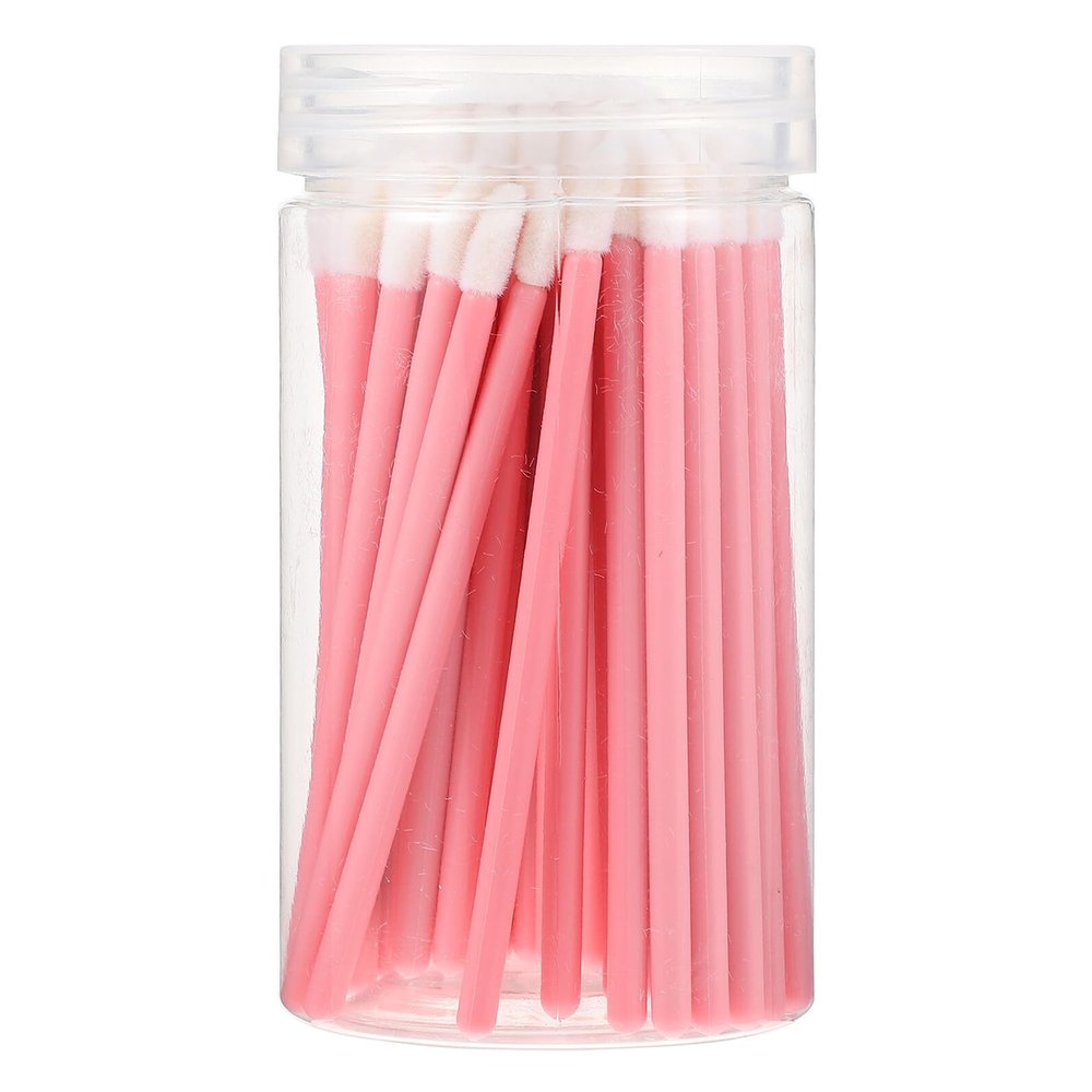 ABOOFAN 100pcs Disposable Lip Gloss Applicator Makeup Brush Eco-friendly Pink Lipstick Applicators for Precise Color Application and Smooth Lip Lines Convenient Single-use Cosmetic Tool