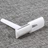 DIYEAH 25Pcs Double-edge Razors White Travel Disposable Trimmers for Men Women Safe Intimate Underarm Hair Removal Compact Portable Shaving Tools for Arms Legs view 3