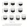 10Pcs Black Plastic Hair Clipper Limit Comb for Men Barber Hair Trimmer Cutting Guide Replacement Attachment Salon Styling Tools(10 pcs Colorful) view 4