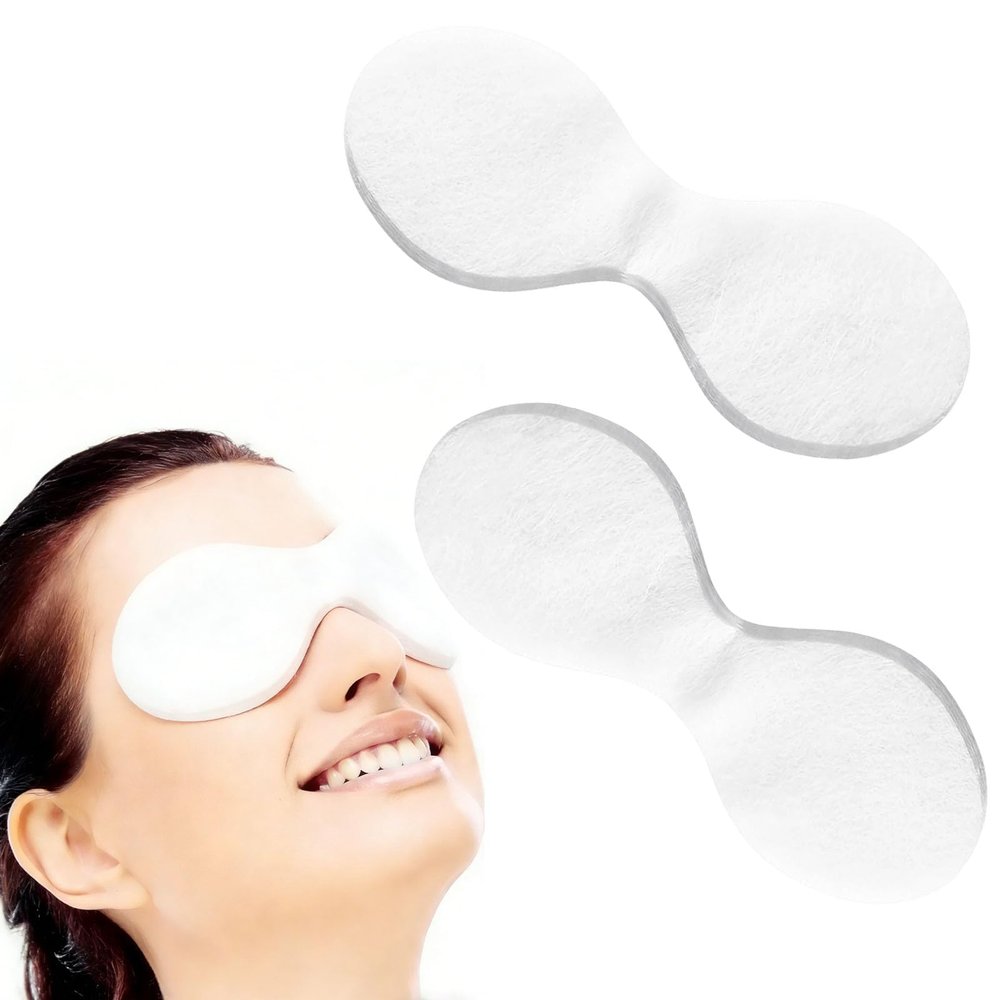 Asofelk Under Eye Patches 100PCS, Disposable Skin Care Mask Sheets, Thin Cotton Compressed Eye Pads for Dark Circles Puffiness Wrinkles, Non Woven Breathable Salon Treatment Wraps Beauty Supplies