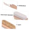 OSOLADY 3pcs Foot Scrubber Double-Side Shower Foot Brush with Natural Bristle and Pumice Stone Dead Skin Remover Exfoliator Tool and Callus Removal view 3