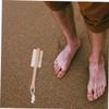 OSOLADY 3pcs Foot Scrubber Double-Side Shower Foot Brush with Natural Bristle and Pumice Stone Dead Skin Remover Exfoliator Tool and Callus Removal view 4
