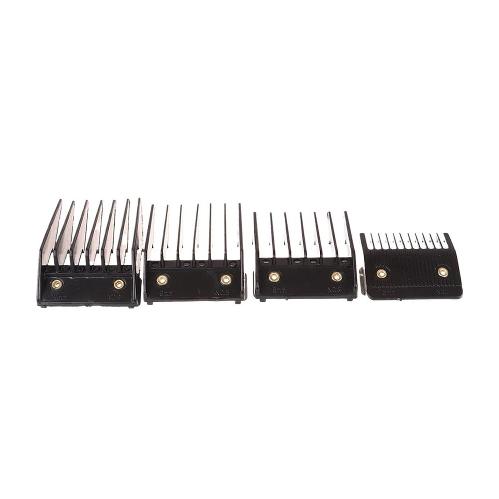 4Pcs Universal Cut Clipper Limit Comb Guide Attachment Size Barber Replacement 4-Piece Set of Electric Push Shear Limit Comb