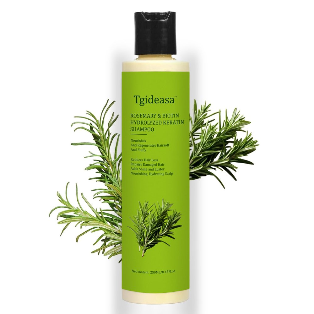 1PCSTgideasa Rosemary Hair Growth Shampoo,Upgraded New Tgideasa Organic Rosemary & Hydrolyzed Keratin Hair Growth Shampoo,Natural Anti-hair Loss shampoo for Women and Men,250ml/8.45floz (1PCS-A)