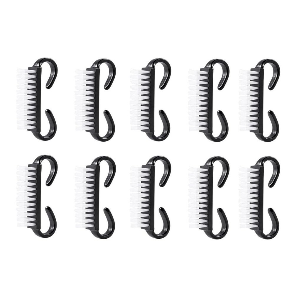 FRCOLOR 10 Pcs Small Nail Cleaning Brushes for Manicure Nail Art Dust Removal Lightweight for Home Salon Use