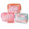 Personalized Preppy Clear Makeup Bags for Women, Custom Waterproof Toiletry Cosmetic Bag with Name, Monogram Travel Organizer Pouch, Valentine's Day, Birthday, Christmas Girls Kids Gifts for school view 1