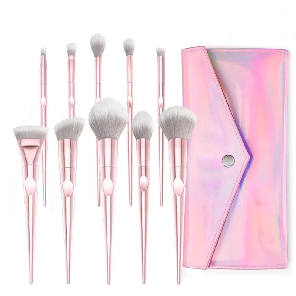10pcs Makeup Brushes Foundation Blush Brush Set Beginner Beauty Tools