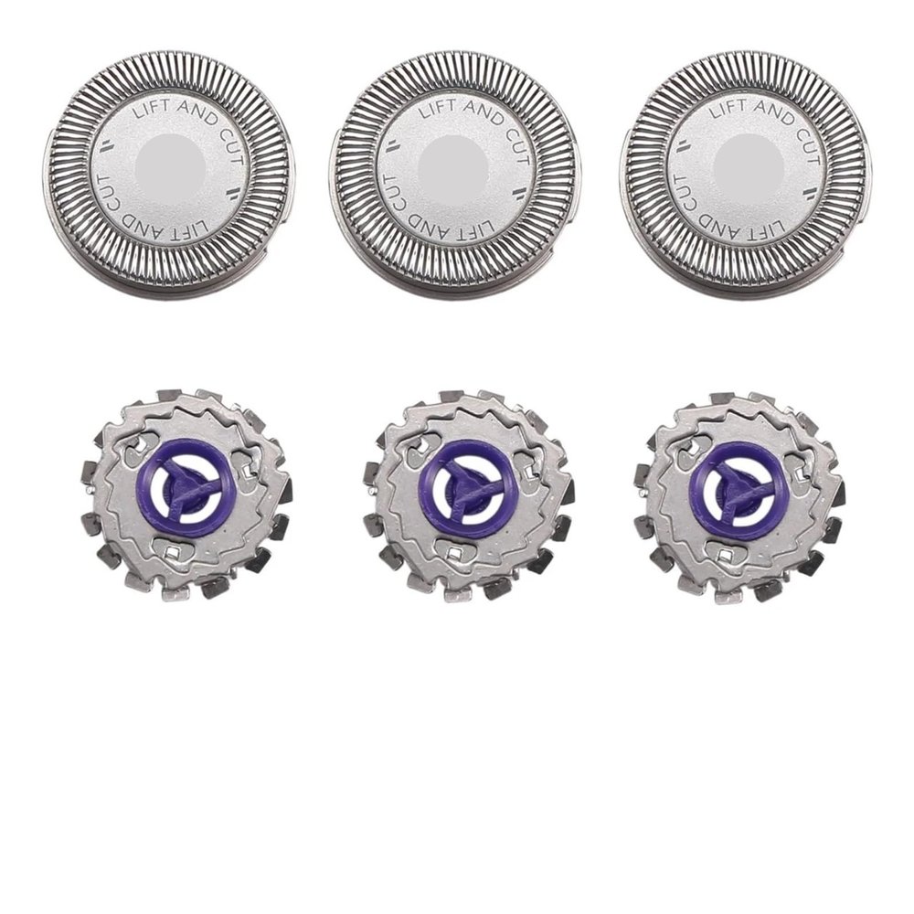 -ABUB 3 Pcs Replacement Shaver Head Compatible For Philips HQ3 HQ4 HQ55 HQ56 HQ6900 HQ6868 HQ5812 HQ6874 Razor Blade(1set)