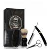MenGate Straight Edge Razor Shaving Kit, Including Steel Shaver & Shaving Brush & Wooden Beard Comb & Brush, Beard Grooming Scissors, Idea Gift for Christmas, Birthday, Father for Men view 1