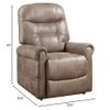 Classic Rolled Arm Power Lift-Chair Recliner with Heat and Adjustable Massage, Plush Seating, High-Grade Polyester Fabric, 33.5W x 33.5D x 43H inches, 109 Pounds, Engineered Wood Frame view 2