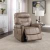 Classic Rolled Arm Power Lift-Chair Recliner with Heat and Adjustable Massage, Plush Seating, High-Grade Polyester Fabric, 33.5W x 33.5D x 43H inches, 109 Pounds, Engineered Wood Frame view 3