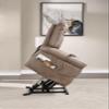 Classic Rolled Arm Power Lift-Chair Recliner with Heat and Adjustable Massage, Plush Seating, High-Grade Polyester Fabric, 33.5W x 33.5D x 43H inches, 109 Pounds, Engineered Wood Frame view 4