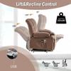Power Electric Massage Lift Lounge Chair, Suitable for The Elderly, with Heating and Vibration Functions, with USB, can be Used for Lying Down. Brown view 2