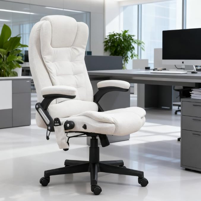 Massage Office Chair with Heat,High Back Massage Desk Chair with Reclining Backrest