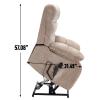 Lift Recliner Chair Heat Massage Dual Motor Infinite Position Up to 350 LBS Large Electric Power Lift Recliners with Power-Remote, Medium-Firm and Heavy Duty, Beige view 2