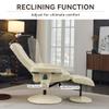 015-Recliner Chair with Ottoman - 360 Swivel Massage Lounge Chair with 5-Point Vibration & Heated Seat, 140 Adjustable PU Leather Recliner for Living Room, Home Theater or Office, Beige view 4