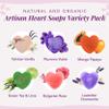 Saavy Naturals Mini Heart Shaped Soap Gift Set (6-Pack) Plant-Based Moisturizing Artisan Bars for Hydrating & Purifying Self-Care Romantic Spa Kit for Men & Women Perfect Mothers Day Gifts view 3