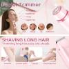 2 in 1 Bikini Trimmer for Women, Dual Head Electric Shaver with LED Display, IPX7 Waterproof Body Pubic Hair Trimmer Rechargeable Womens Electric Razor for Armpit Leg Body Facial Wet & Dry Use view 4