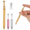 3 Pcs Piercing Ball Grabber Tool Jewelry Grabber Tool 4-Claw Pick Up Piercing Ball Holder Stainless Steel Dermal Piercings Kit Gem Tweezers Piercings Jewelry for Nose Ear Lip Body Jewelrys view 1
