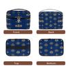 YPPAHHHH Marine Anchor Rudder Dark Blue Makeup Bag for Women Girls Large Cosmetic Organizer Bags with Brush Holder Waterproof Leather Travel Toiletry Storage Bag Gift view 4